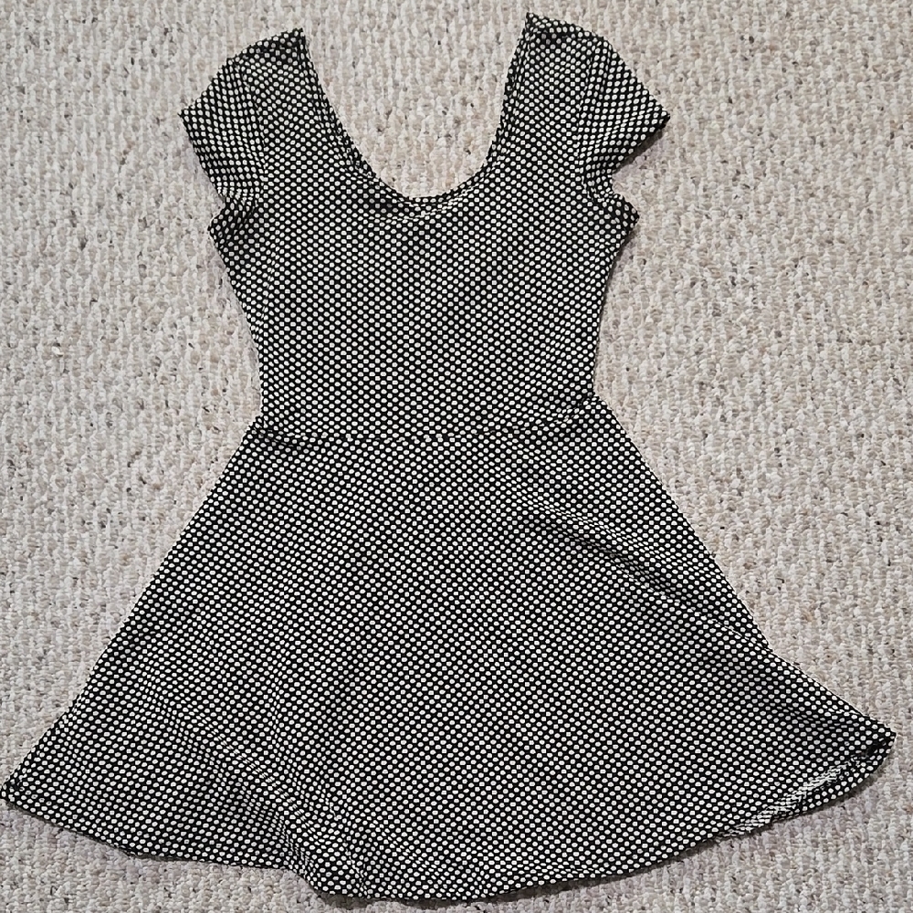 SNAP Black and White Polka Dot Dress